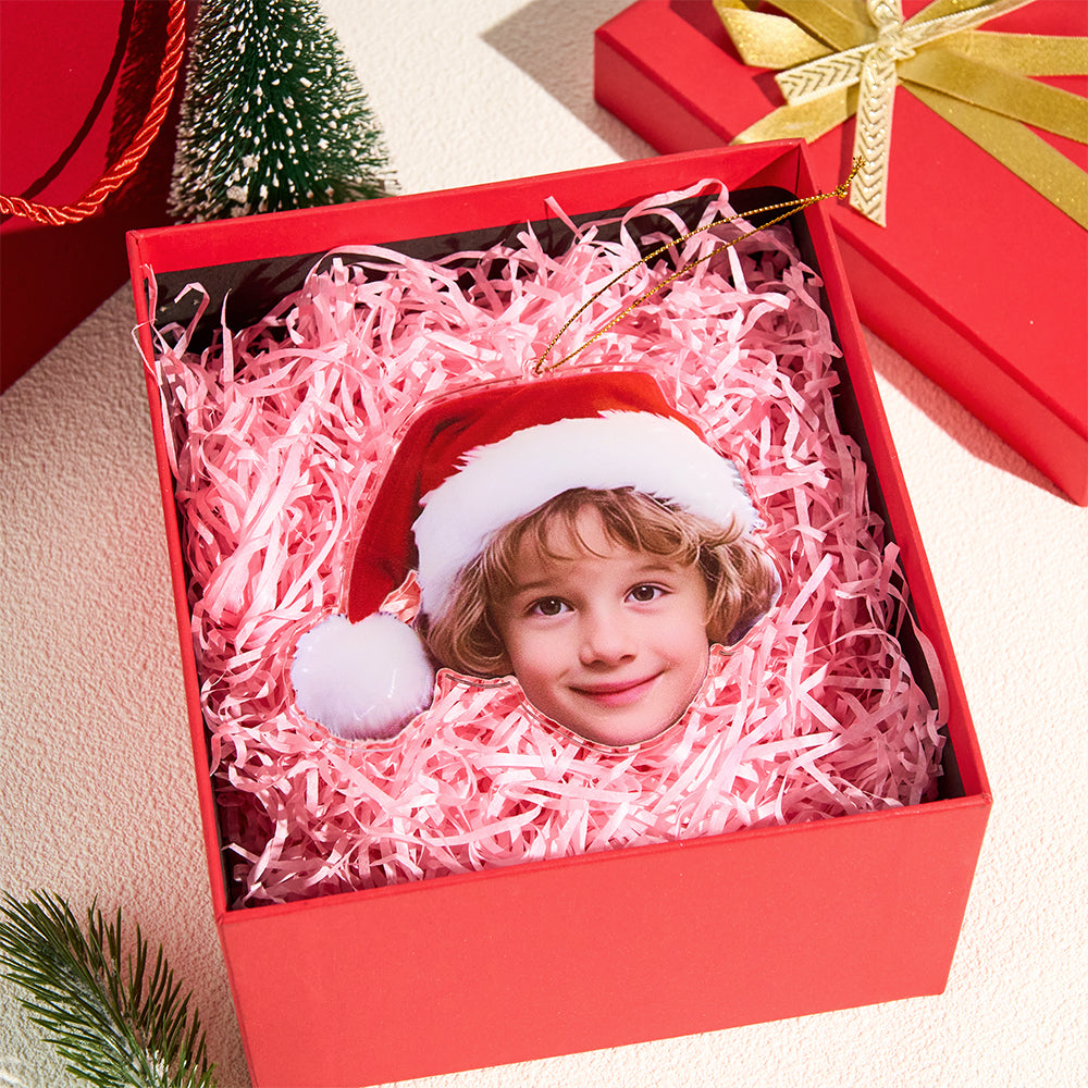 Custom Photo Personalized Head Acrylic Christmas Ornament Personalized Holiday Gift