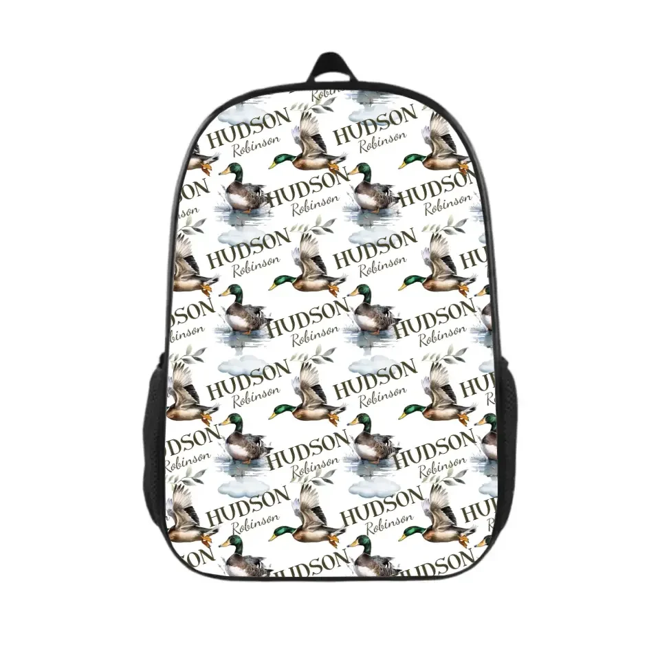 Customized Name Mallard Duck Backpack A Great Start To The School Season Gift For Kids - Joliny