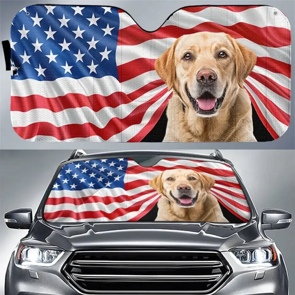 Custom Photo Dog & Cat Personalized Custom Auto Windshield Sunshade, Car Window Protector - Gift For Pet Owners, Pet Lovers - Joliny