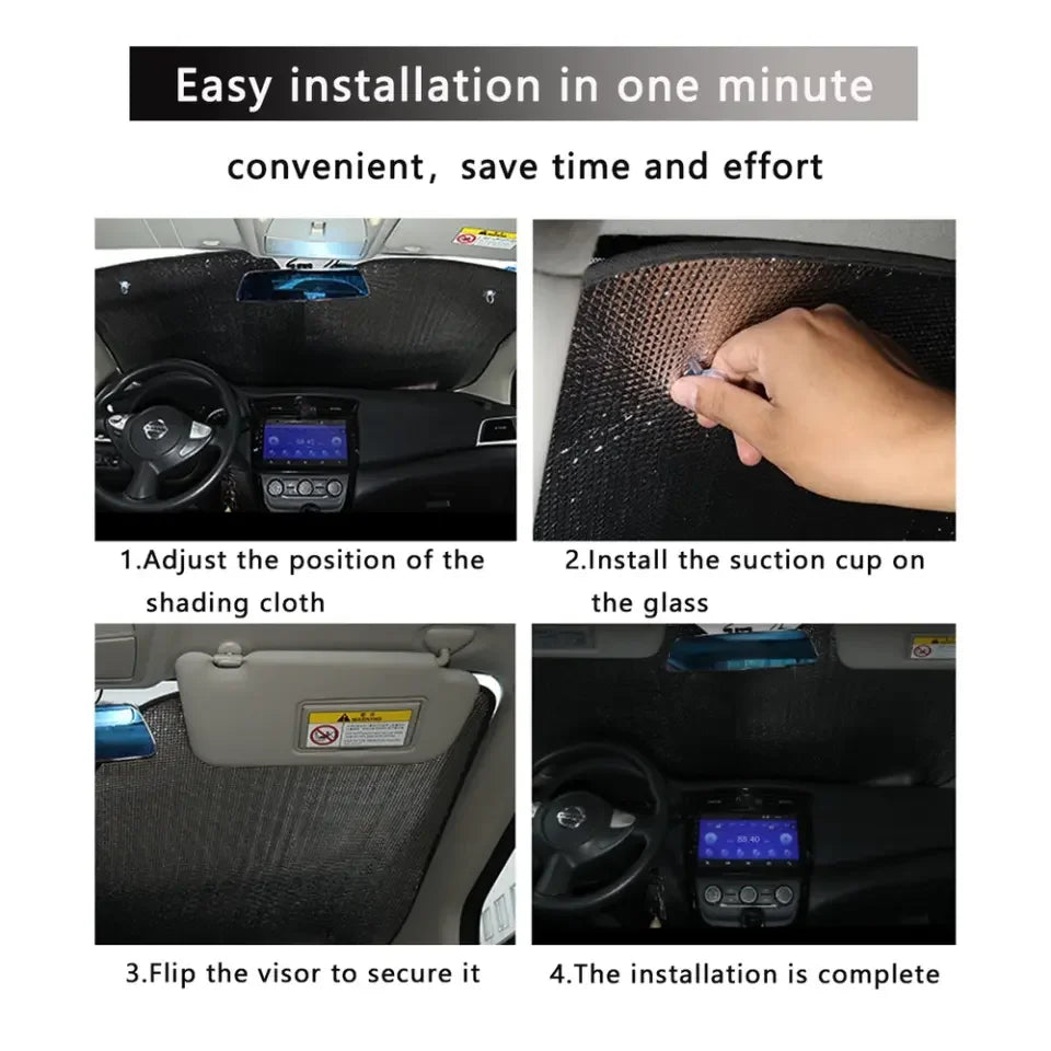 Custom Photo Dog & Cat Personalized Custom Auto Windshield Sunshade, Car Window Protector - Gift For Pet Owners, Pet Lovers - Joliny