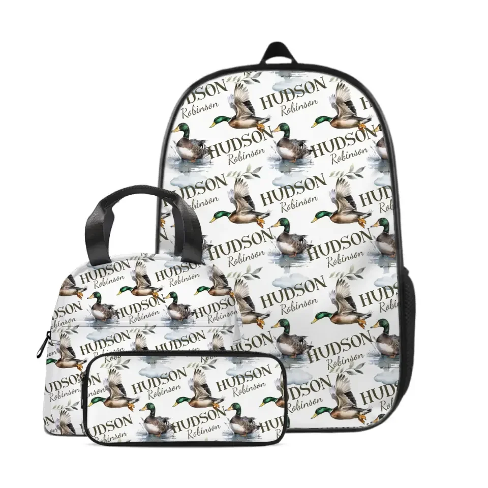 Customized Name Mallard Duck Backpack A Great Start To The School Season Gift For Kids - Joliny