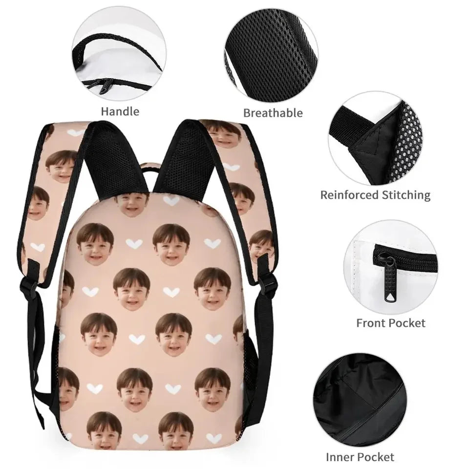 Personalized Photo Backpack, A Gift For Your Child To Start School - Joliny