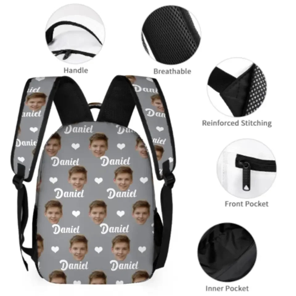 Customized Boys Backpacks Personalized with Face Prints - Joliny