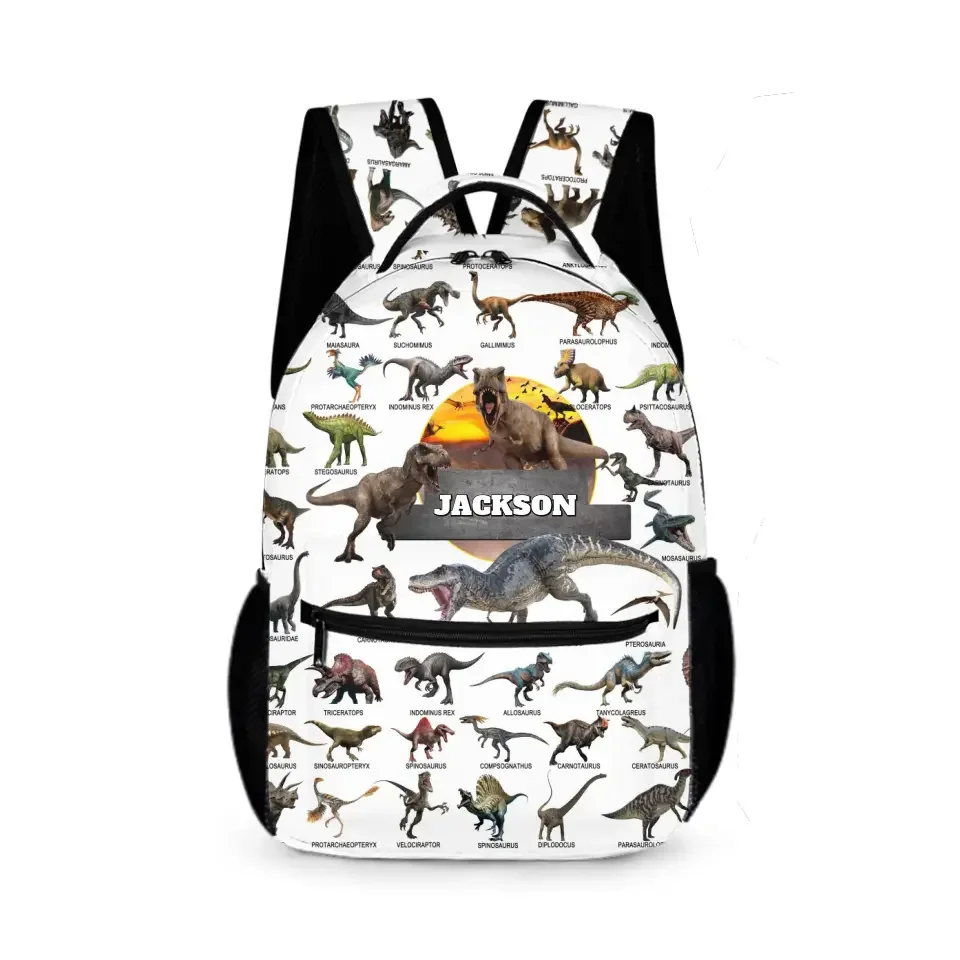 Jurassic Dinosaur Name Customized backpack - Joliny