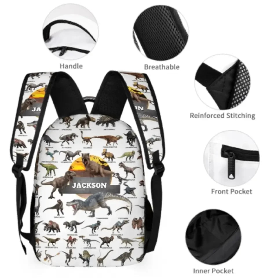 Jurassic Dinosaur Name Customized backpack - Joliny