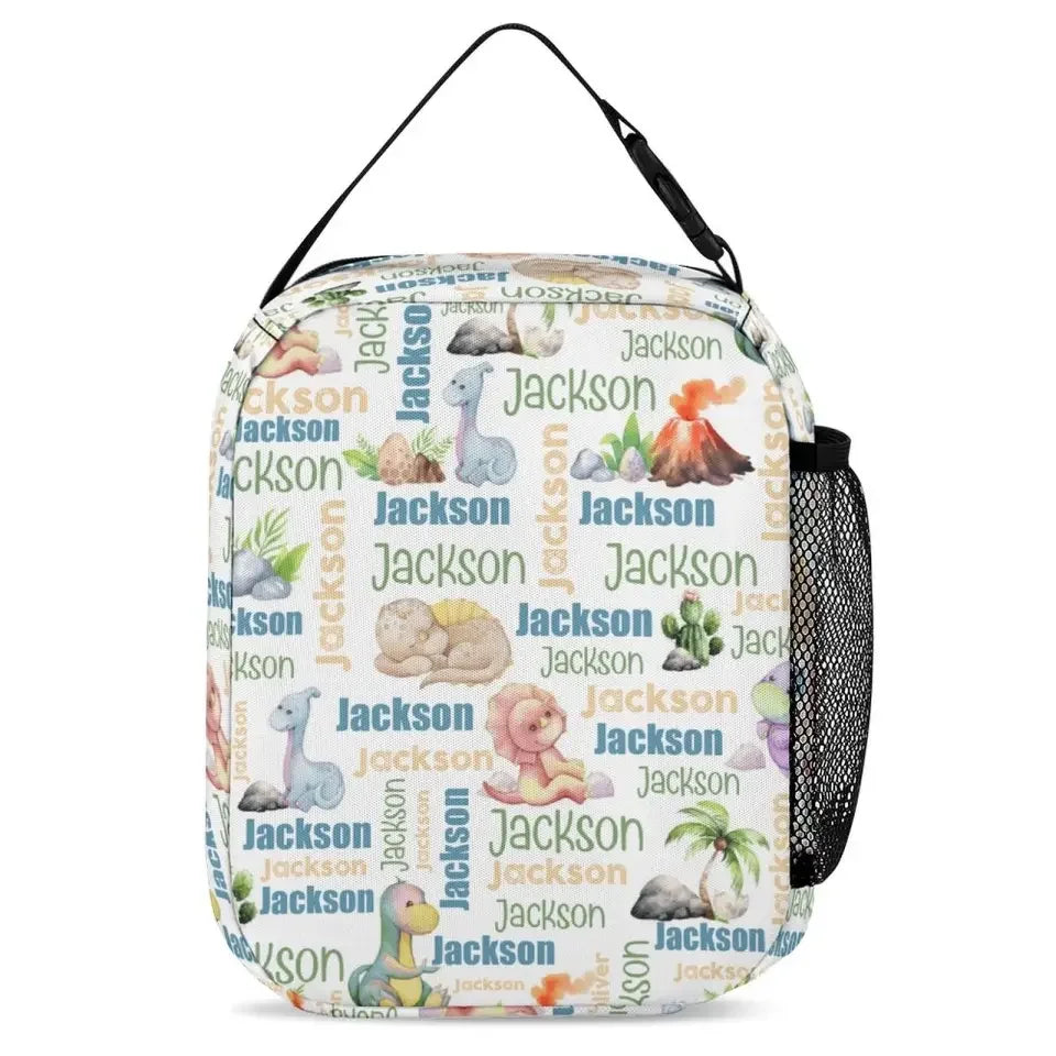 Personalized Dinosaur Name Pattern Backpack - Joliny