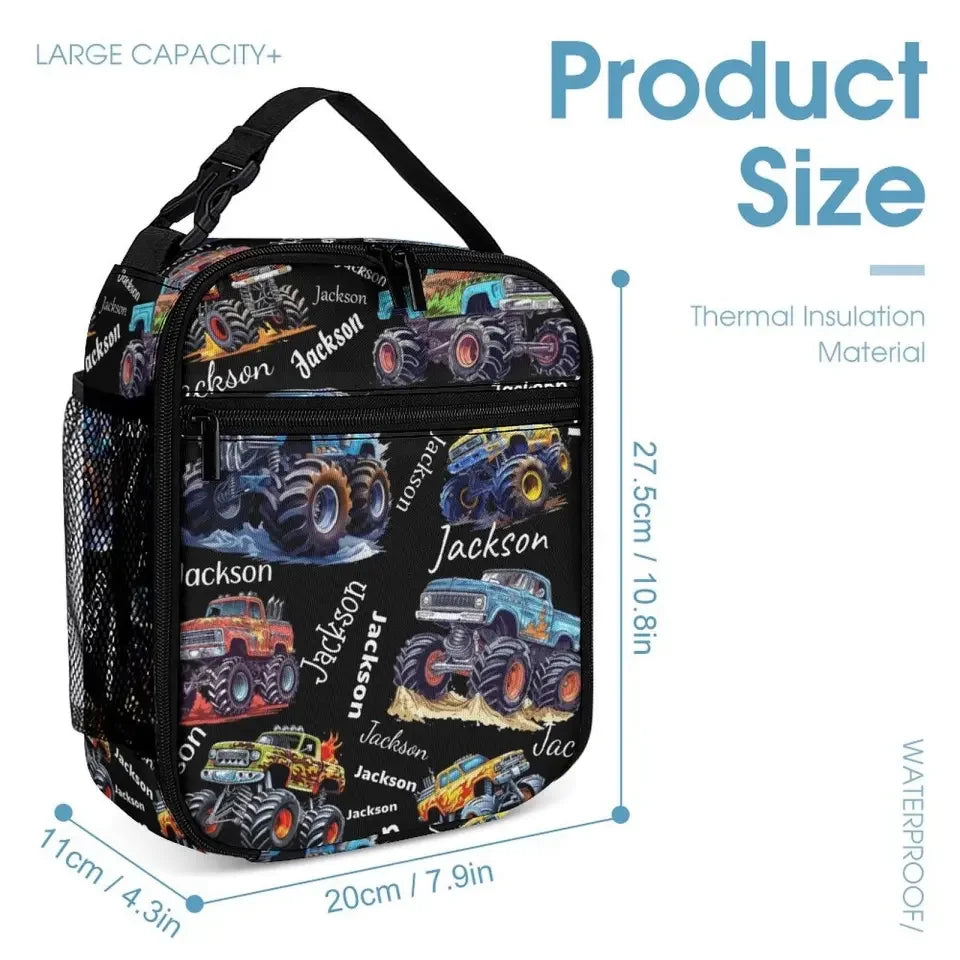 Personalized Monster Truck Backpack with Custom Name - Joliny
