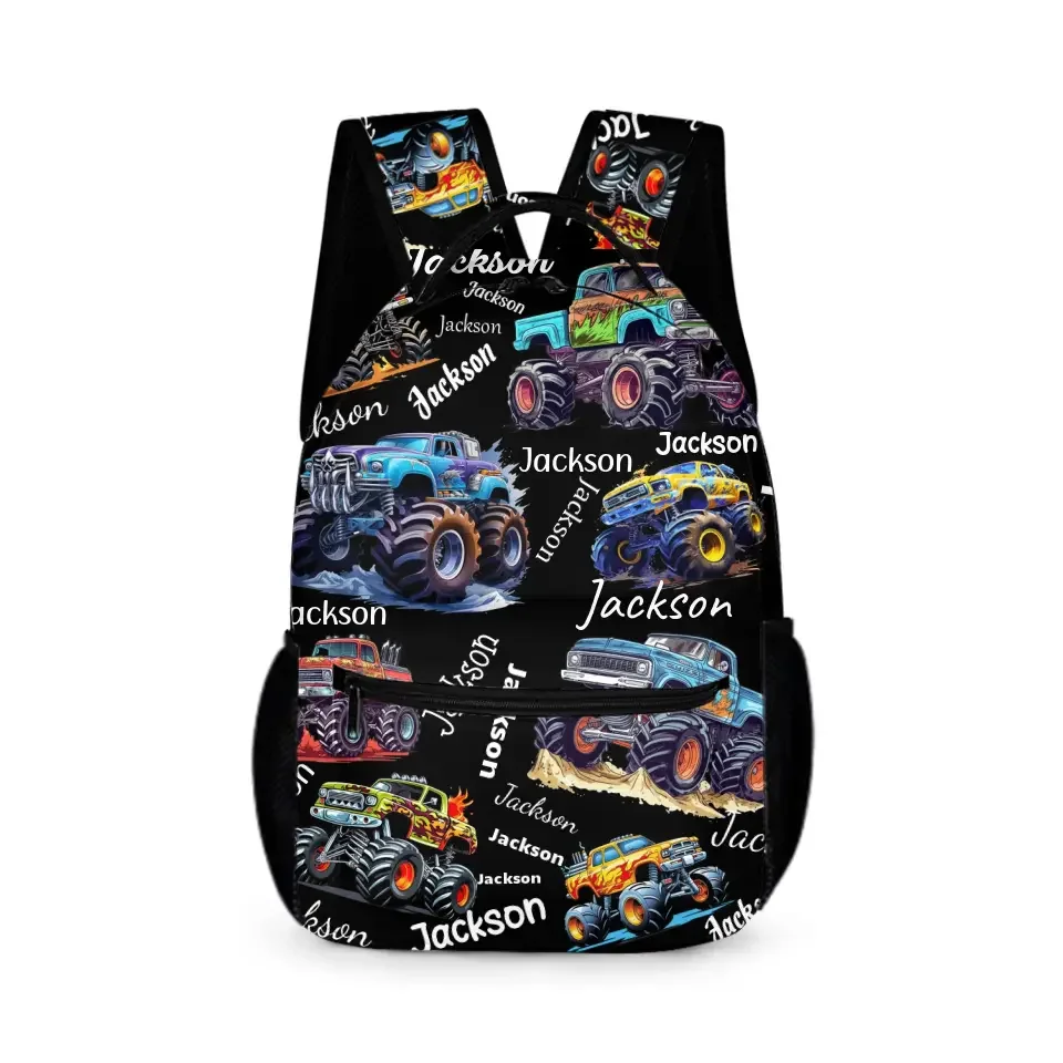 Personalized Monster Truck Backpack with Custom Name - Joliny