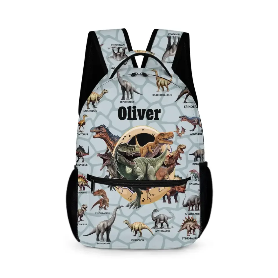 Personalized Custom Name Backpack - Dinosaur Theme - Joliny