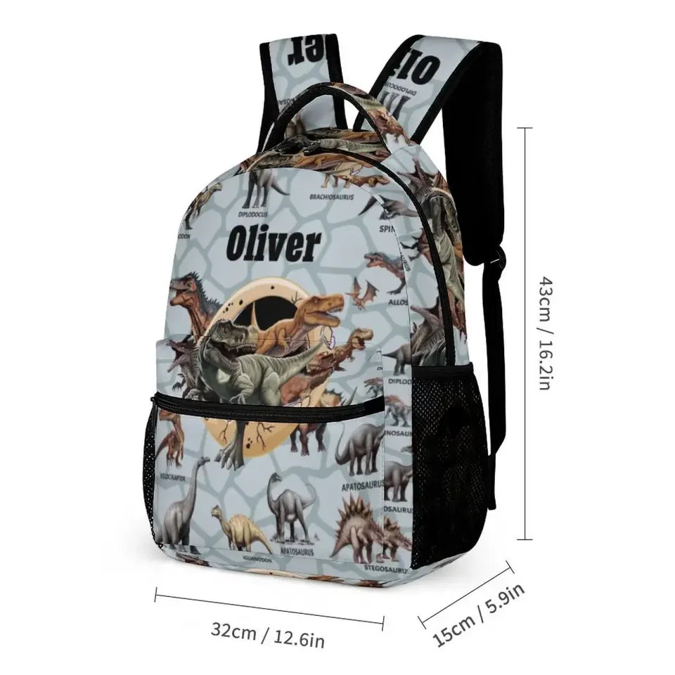Personalized Custom Name Backpack - Dinosaur Theme - Joliny