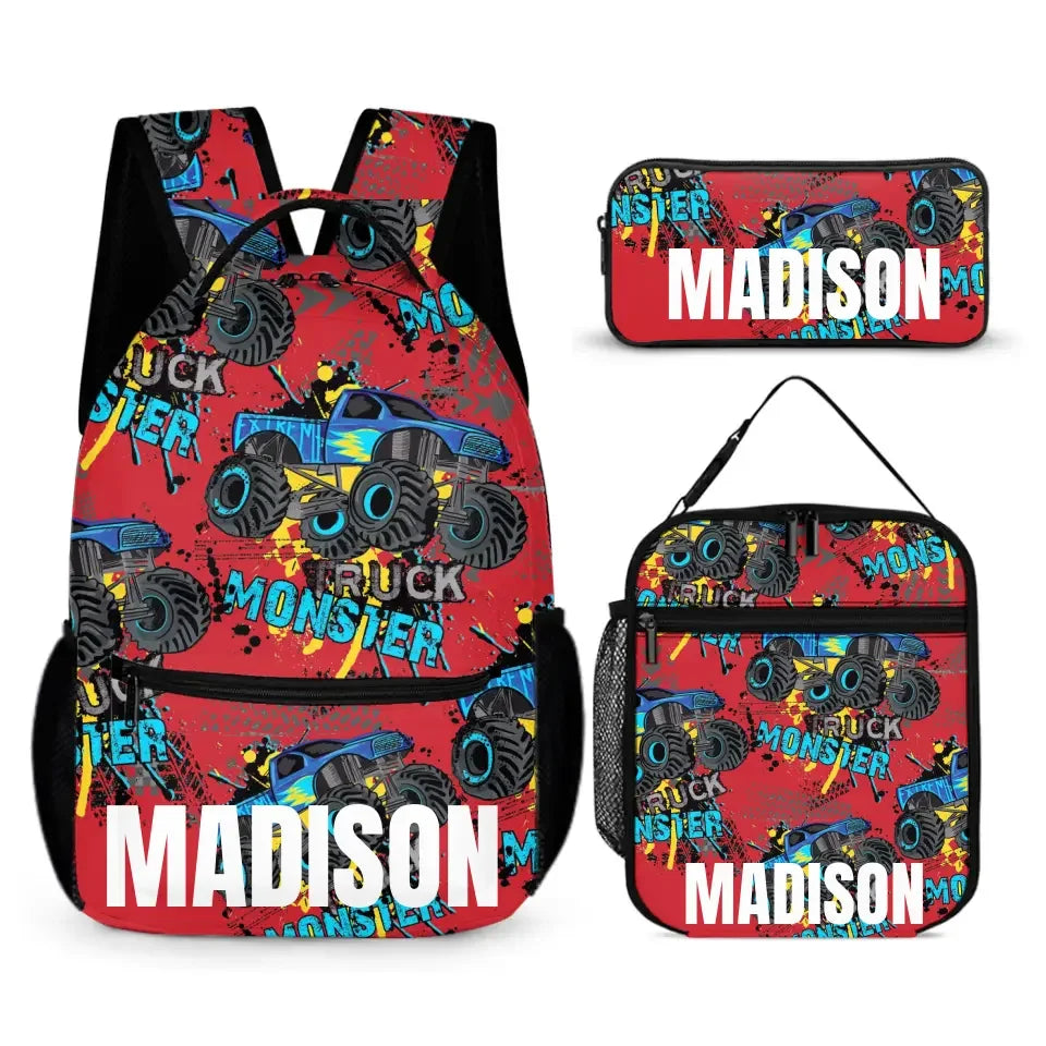 Personalized Monster Truck Name Custom Backpack - Joliny