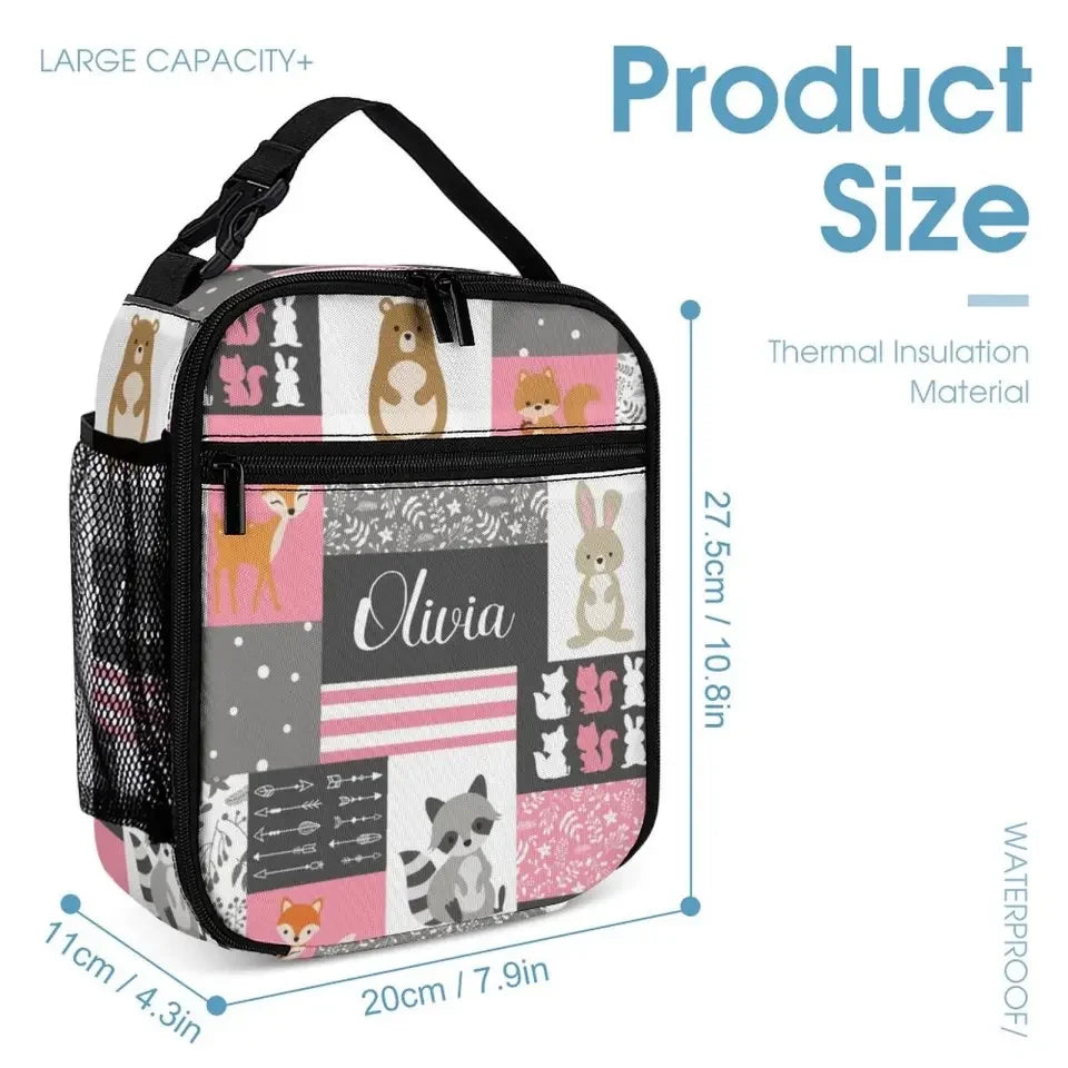 Personalized Custom Name Baby Backpack for Girl - Little Bear Rabbit Sika Deer Fox - Joliny