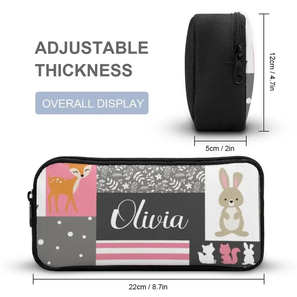 Personalized Custom Name Baby Backpack for Girl - Little Bear Rabbit Sika Deer Fox - Joliny