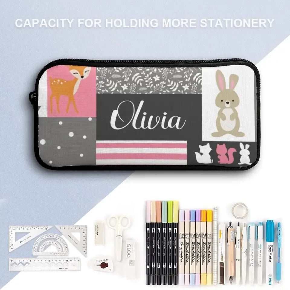 Personalized Custom Name Baby Backpack for Girl - Little Bear Rabbit Sika Deer Fox - Joliny