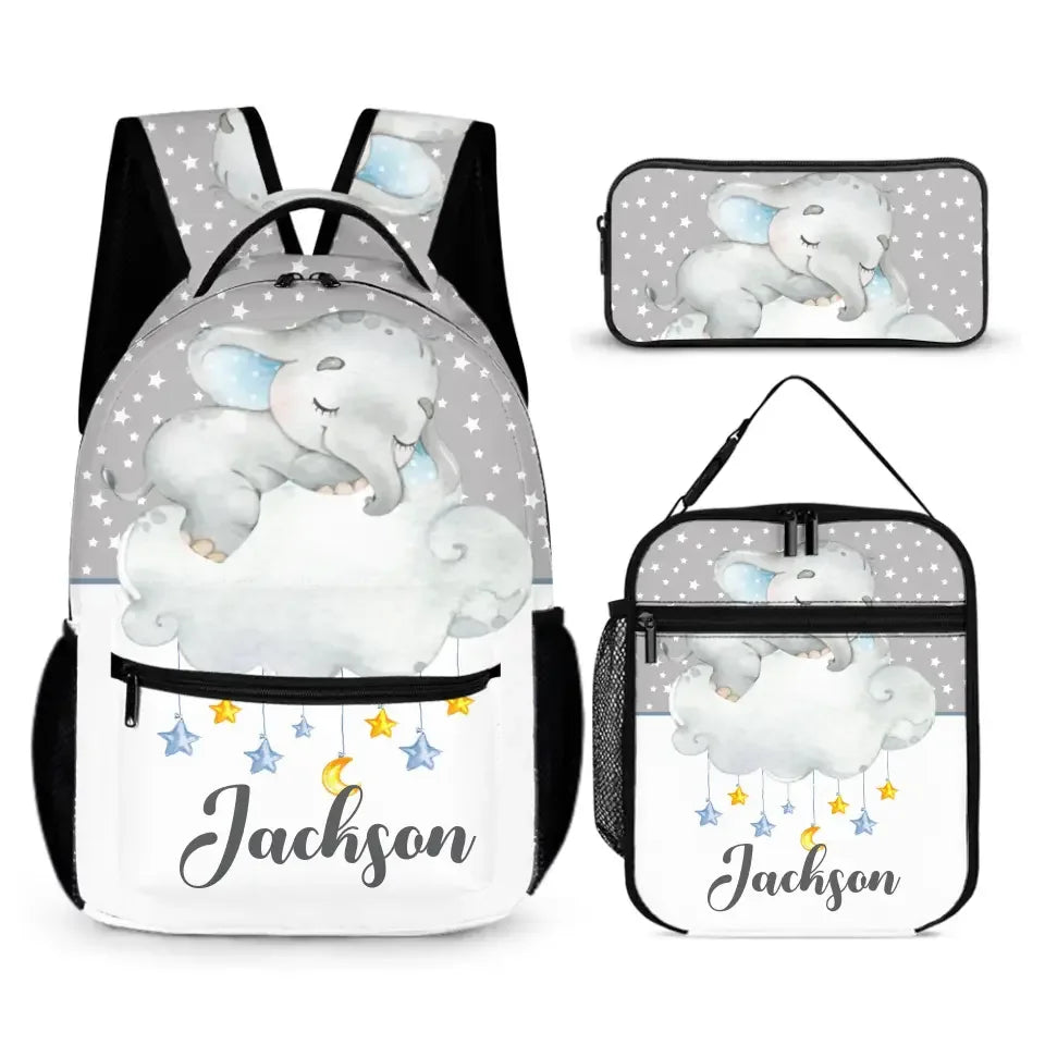 Personalized Custom Name Elephants Backpack - Joliny
