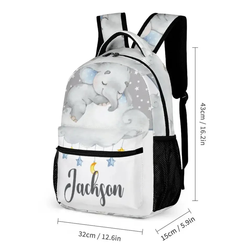 Personalized Custom Name Elephants Backpack - Joliny