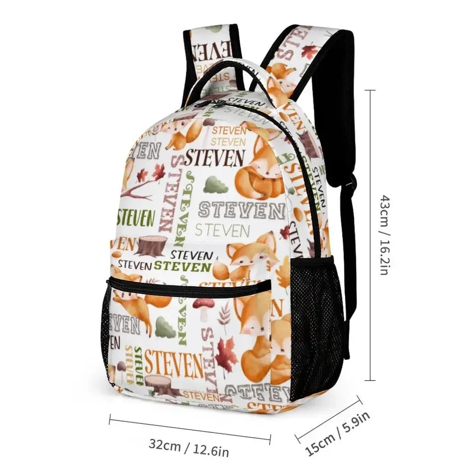 Custom Backpack with Name,Personalized Custom Baby Fox Backpack - Joliny