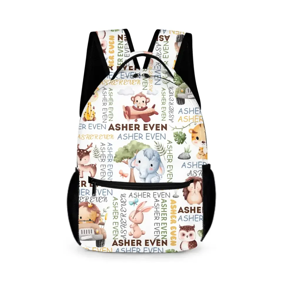Custom Backpack with Name,Personalized Custom Baby Elephant Backpack - Joliny
