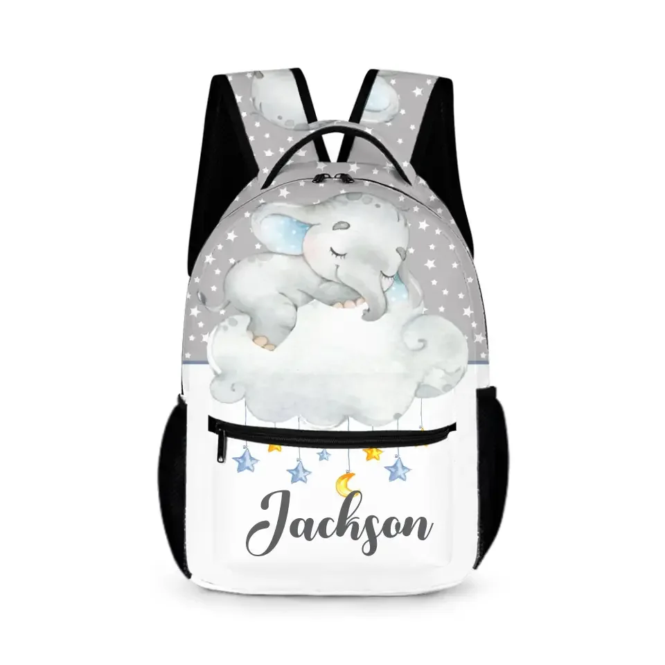 Personalized Custom Name Elephants Backpack - Joliny