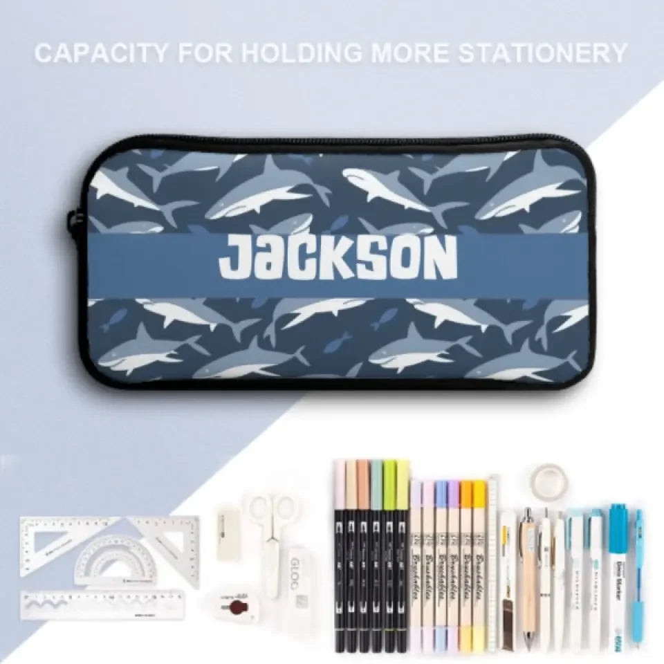 Shark Themed Personalized Name Custom Backpack - Gifts for Kids - Joliny