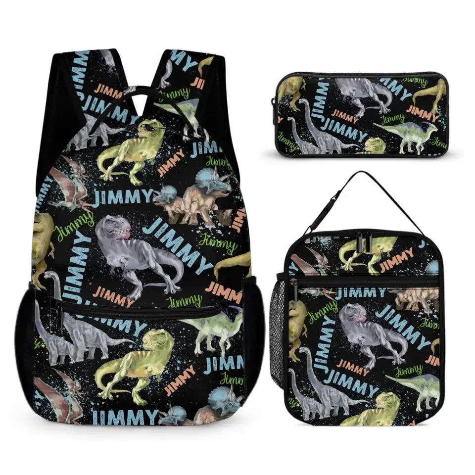 Personalized Dinosaur Lovers with Names Custom Backpacks - Opening Season Gifts for Kids - Joliny