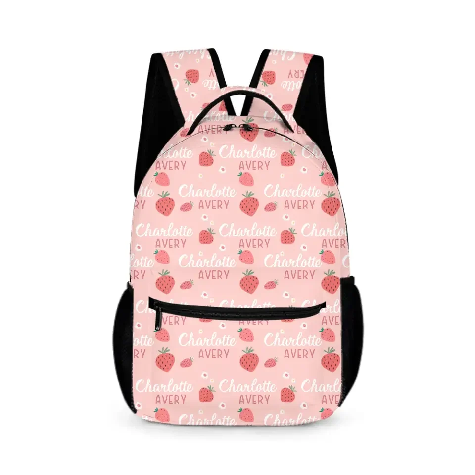 Customized Strawberry Name Backpack for Girls - Joliny