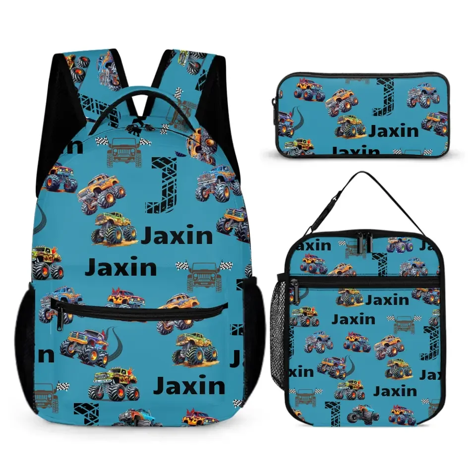 Personalized Monster Truck Child Name Backpack - Joliny