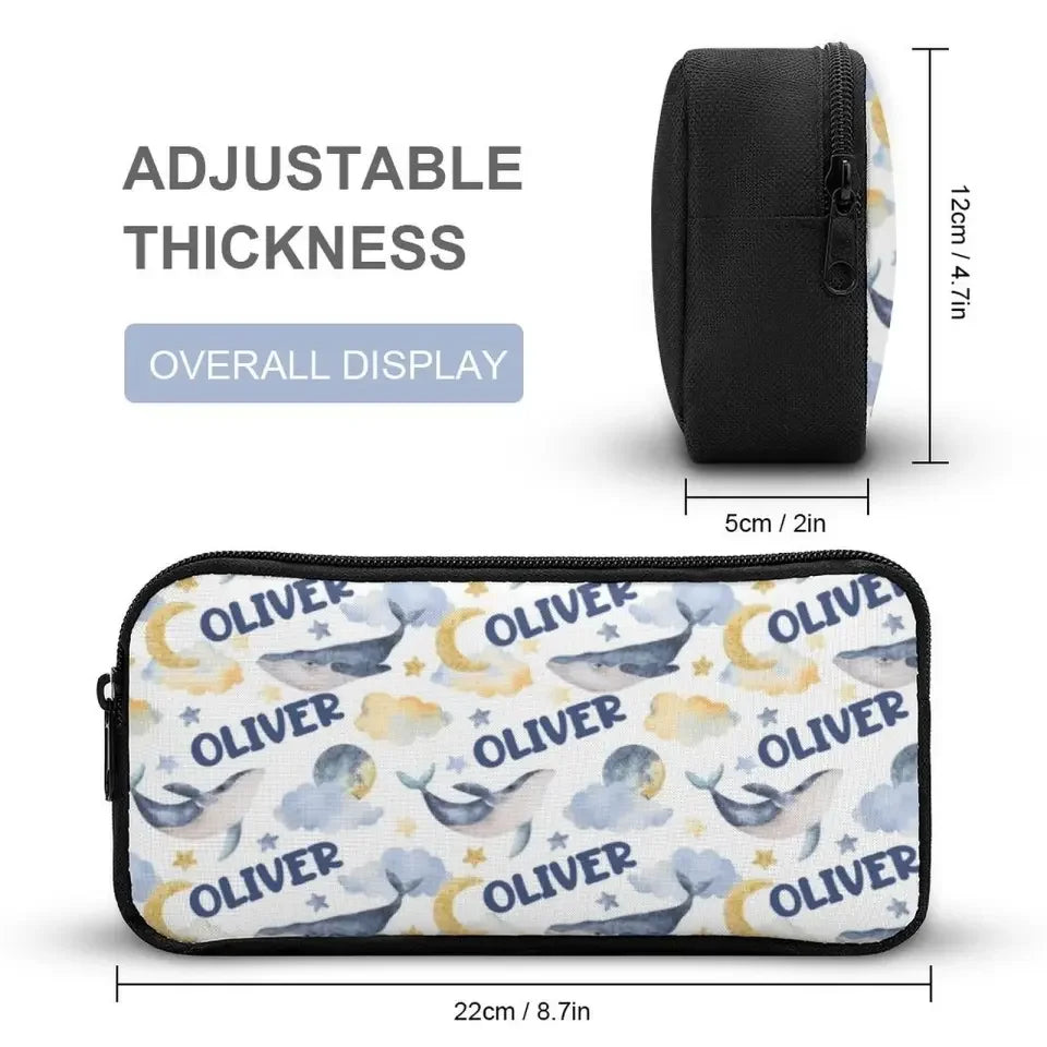 Personalized Custom Whales Boy, Girl Soft Name Backpack - Sea Creatures Kids Name Backpack - Joliny