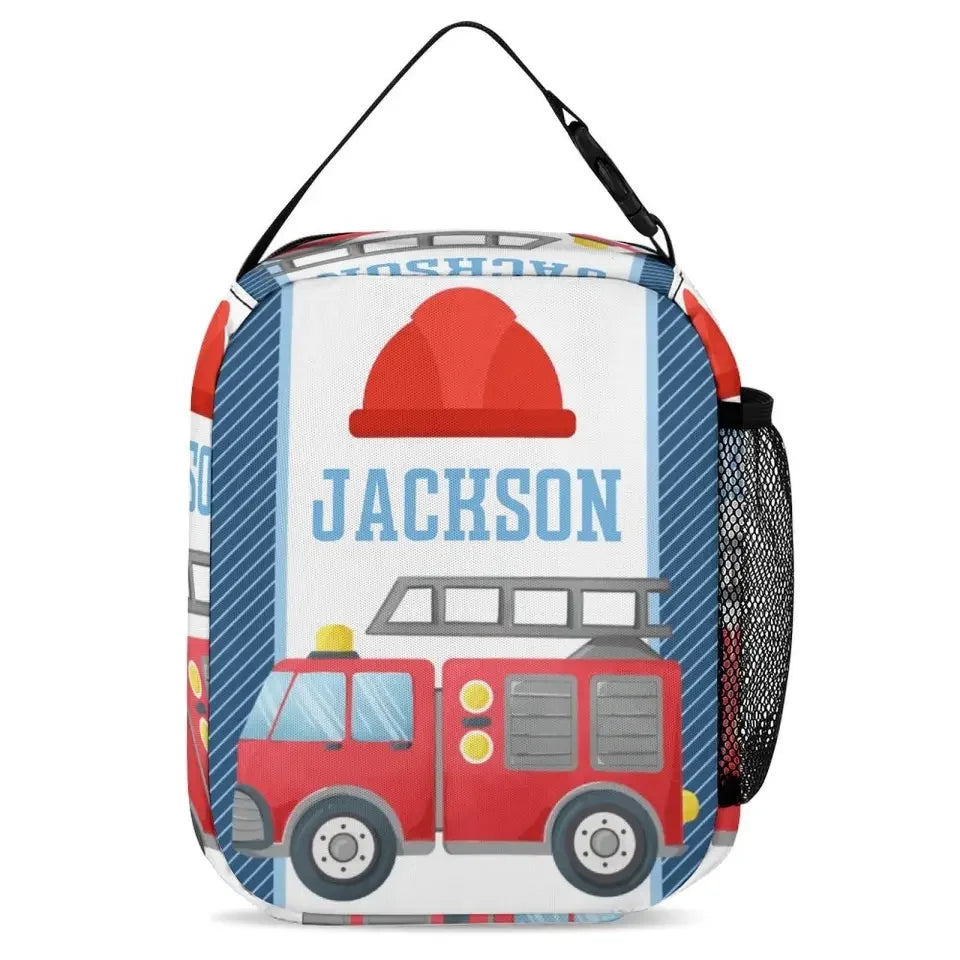 Personalized Custom Name Firetruck Backpack for Boys, Girls - Joliny