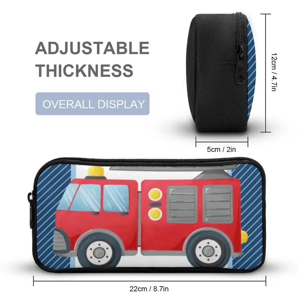 Personalized Custom Name Firetruck Backpack for Boys, Girls - Joliny