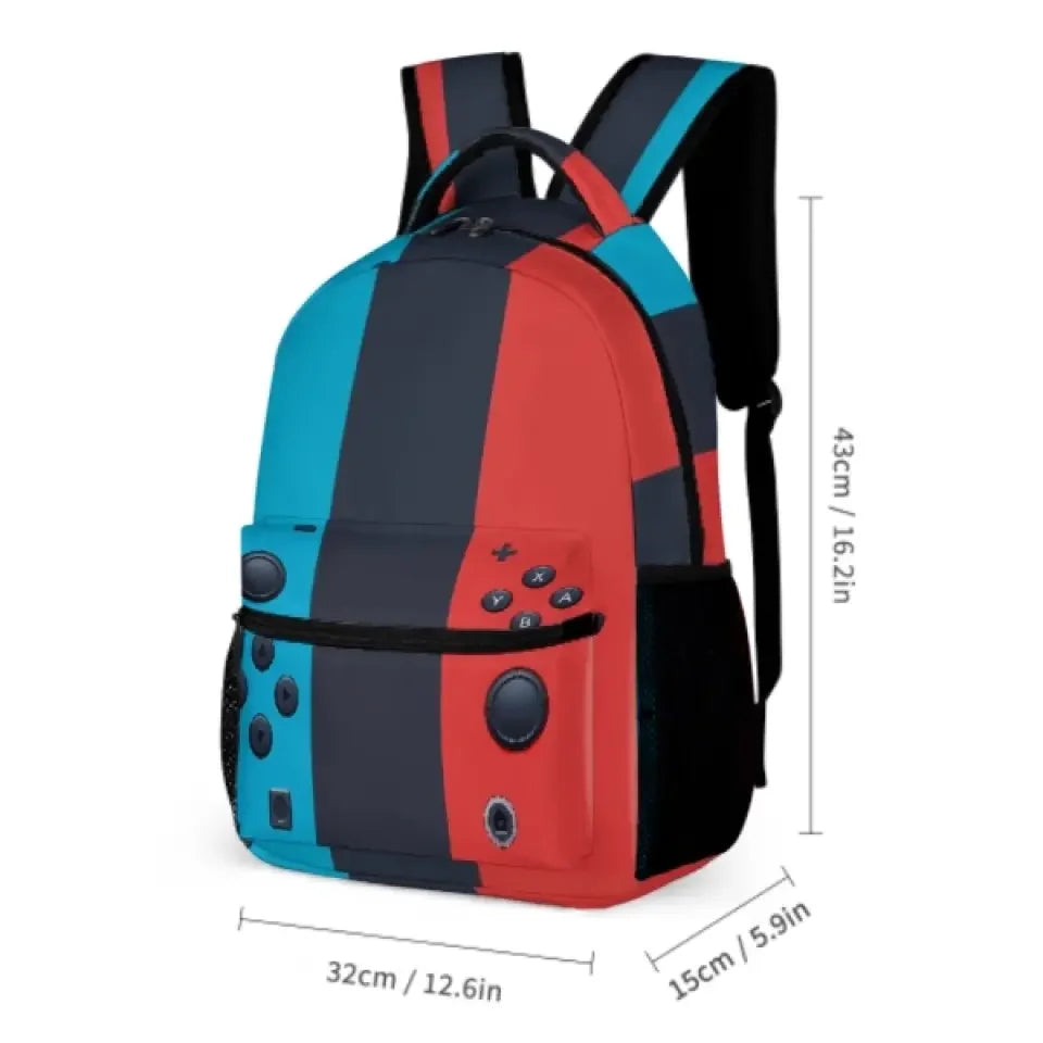 Press Start to Adventure - Personalized Game Console Button Pattern Backpack - Joliny