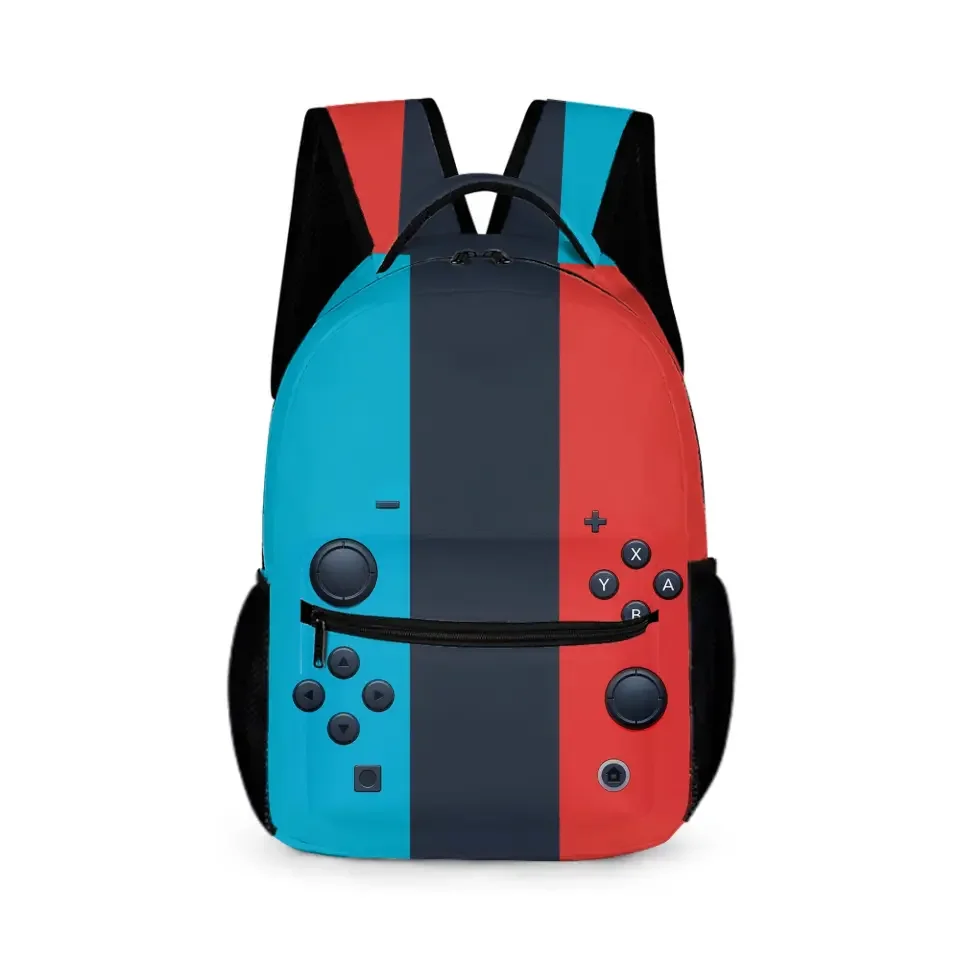 Press Start to Adventure - Personalized Game Console Button Pattern Backpack - Joliny