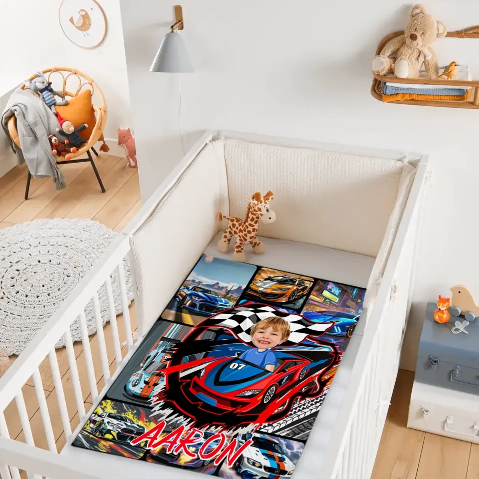 Custom Blanket Personalized Fantasy Car Truck Blanket - Gift for a child who loves car racing! - Joliny