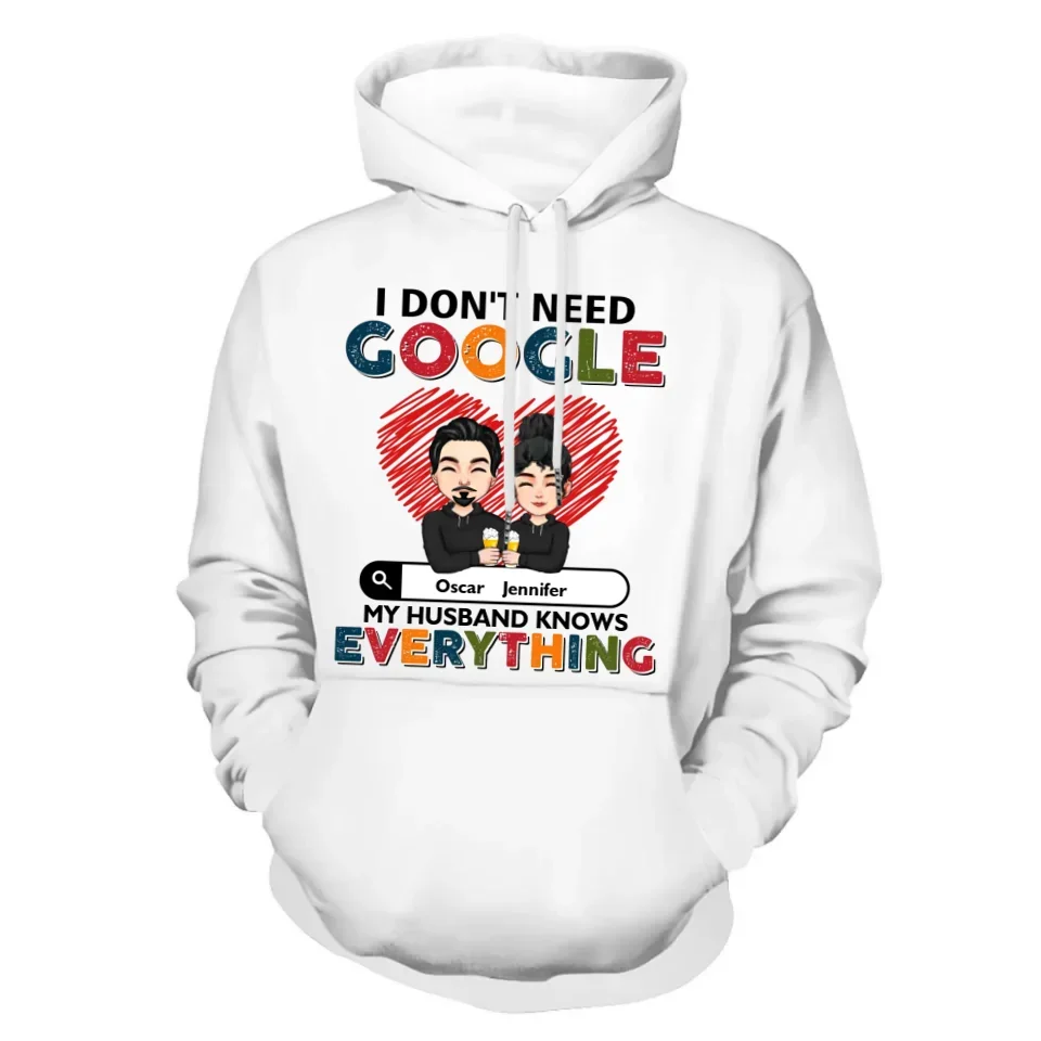 Customized Couple T-shirt - Personalized Character Cartoon Images and Names for Couples Costumes - A Gift For Boyfriend,Girlfriend,Husband,Wife - Joliny