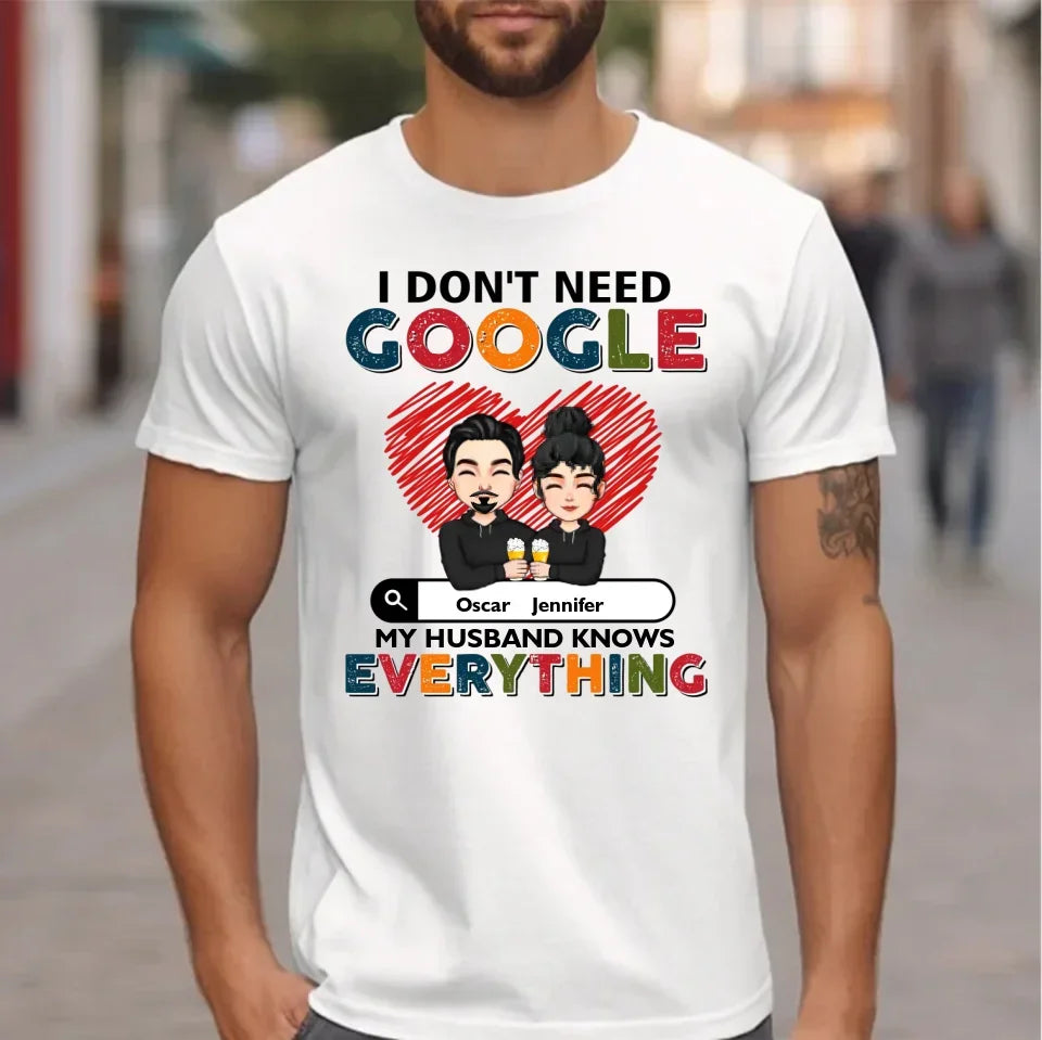 Customized Couple T-shirt - Personalized Character Cartoon Images and Names for Couples Costumes - A Gift For Boyfriend,Girlfriend,Husband,Wife - Joliny