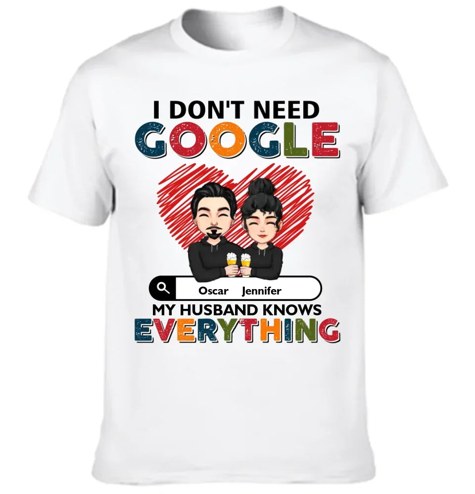 Customized Couple T-shirt - Personalized Character Cartoon Images and Names for Couples Costumes - A Gift For Boyfriend,Girlfriend,Husband,Wife - Joliny