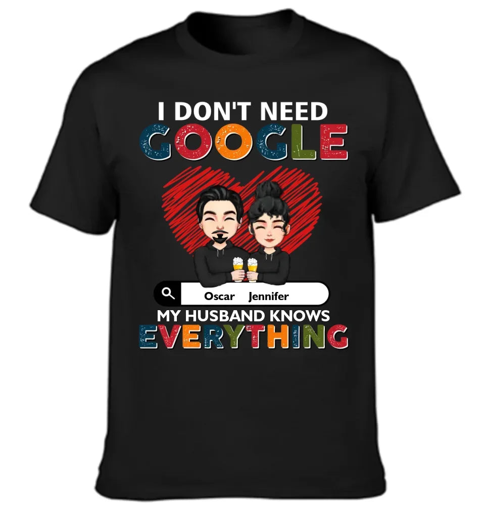 Customized Couple T-shirt - Personalized Character Cartoon Images and Names for Couples Costumes - A Gift For Boyfriend,Girlfriend,Husband,Wife - Joliny