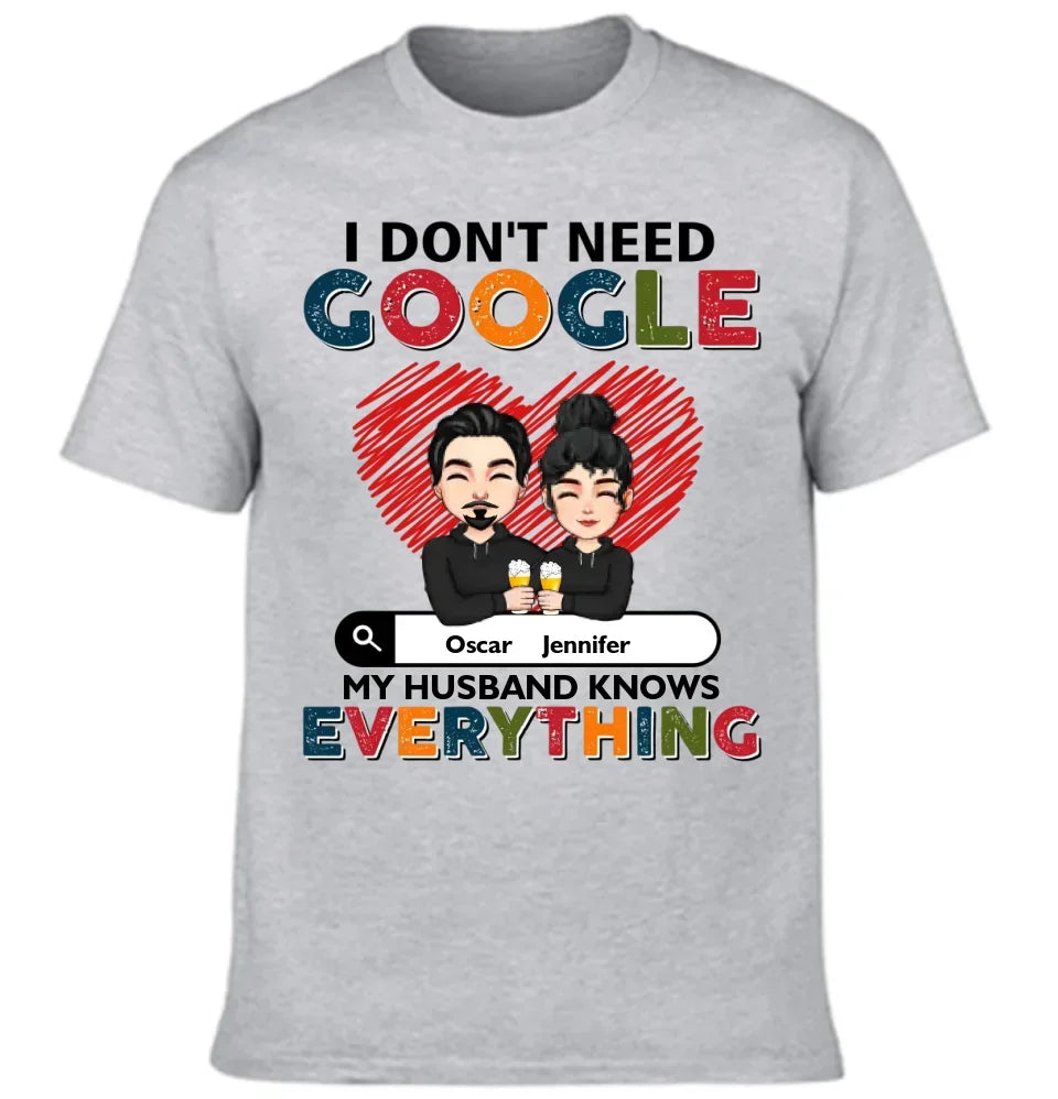 Customized Couple T-shirt - Personalized Character Cartoon Images and Names for Couples Costumes - A Gift For Boyfriend,Girlfriend,Husband,Wife - Joliny
