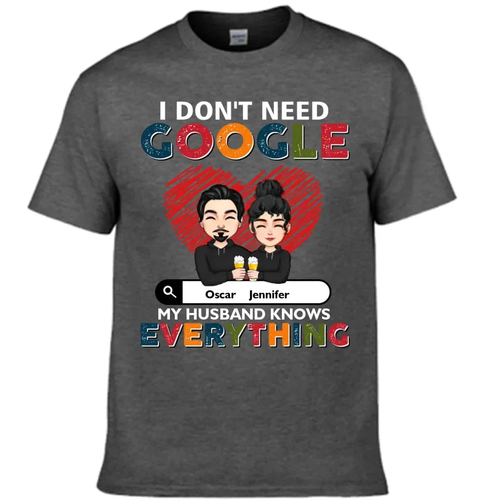 Customized Couple T-shirt - Personalized Character Cartoon Images and Names for Couples Costumes - A Gift For Boyfriend,Girlfriend,Husband,Wife - Joliny