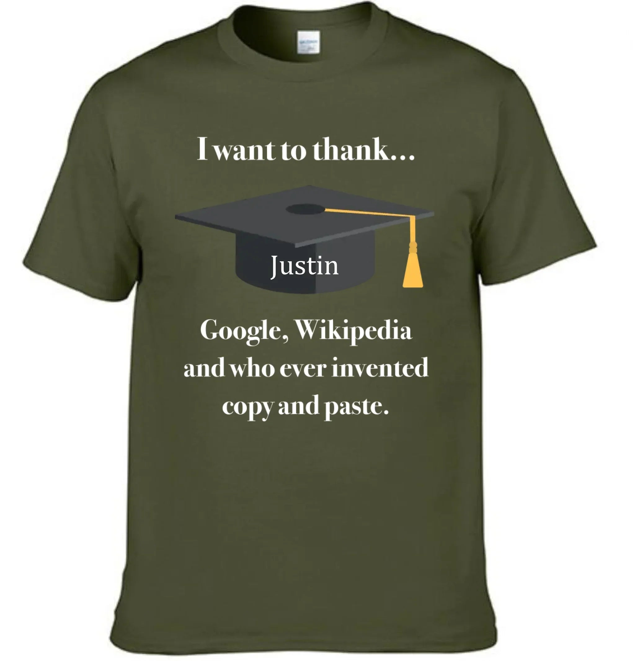 Customized Graduation T-shirts - Personalized Name Fun Graduation Text Clothing - Gift For Friend,Graduate,BFF,Roommate - Joliny