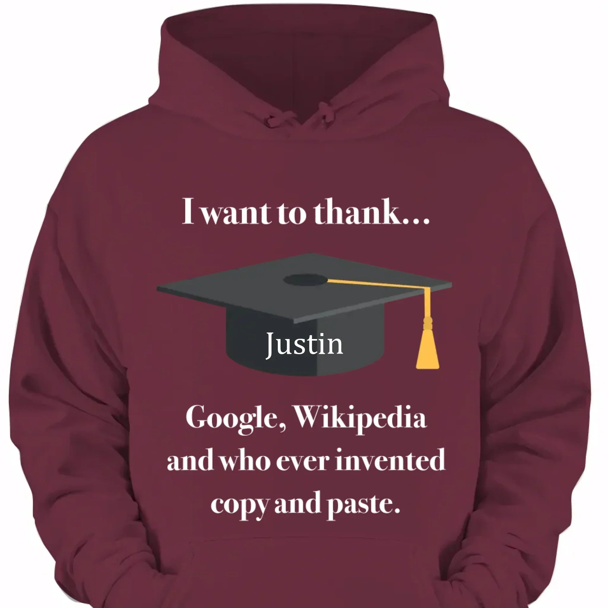 Customized Graduation T-shirts - Personalized Name Fun Graduation Text Clothing - Gift For Friend,Graduate,BFF,Roommate - Joliny