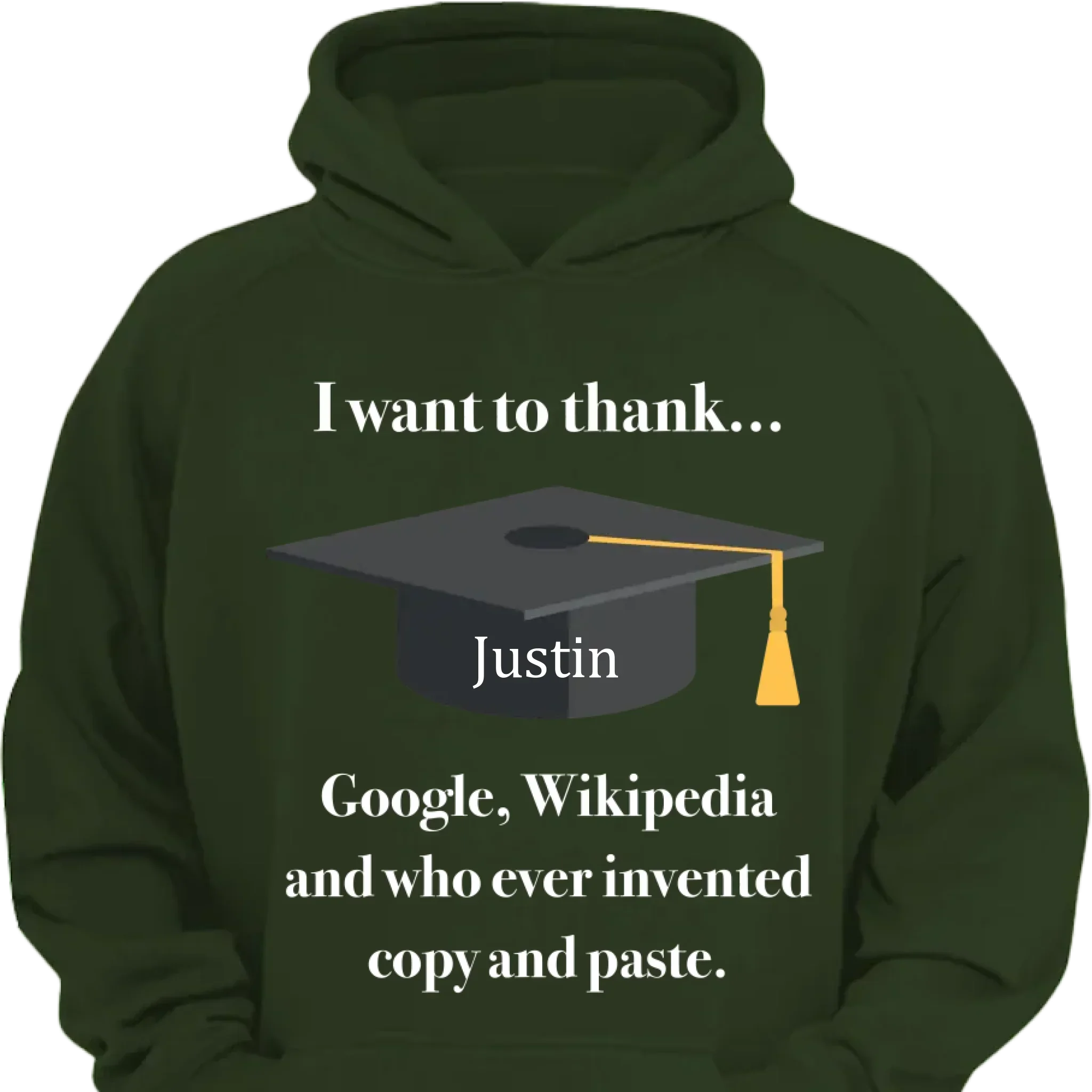 Customized Graduation T-shirts - Personalized Name Fun Graduation Text Clothing - Gift For Friend,Graduate,BFF,Roommate - Joliny