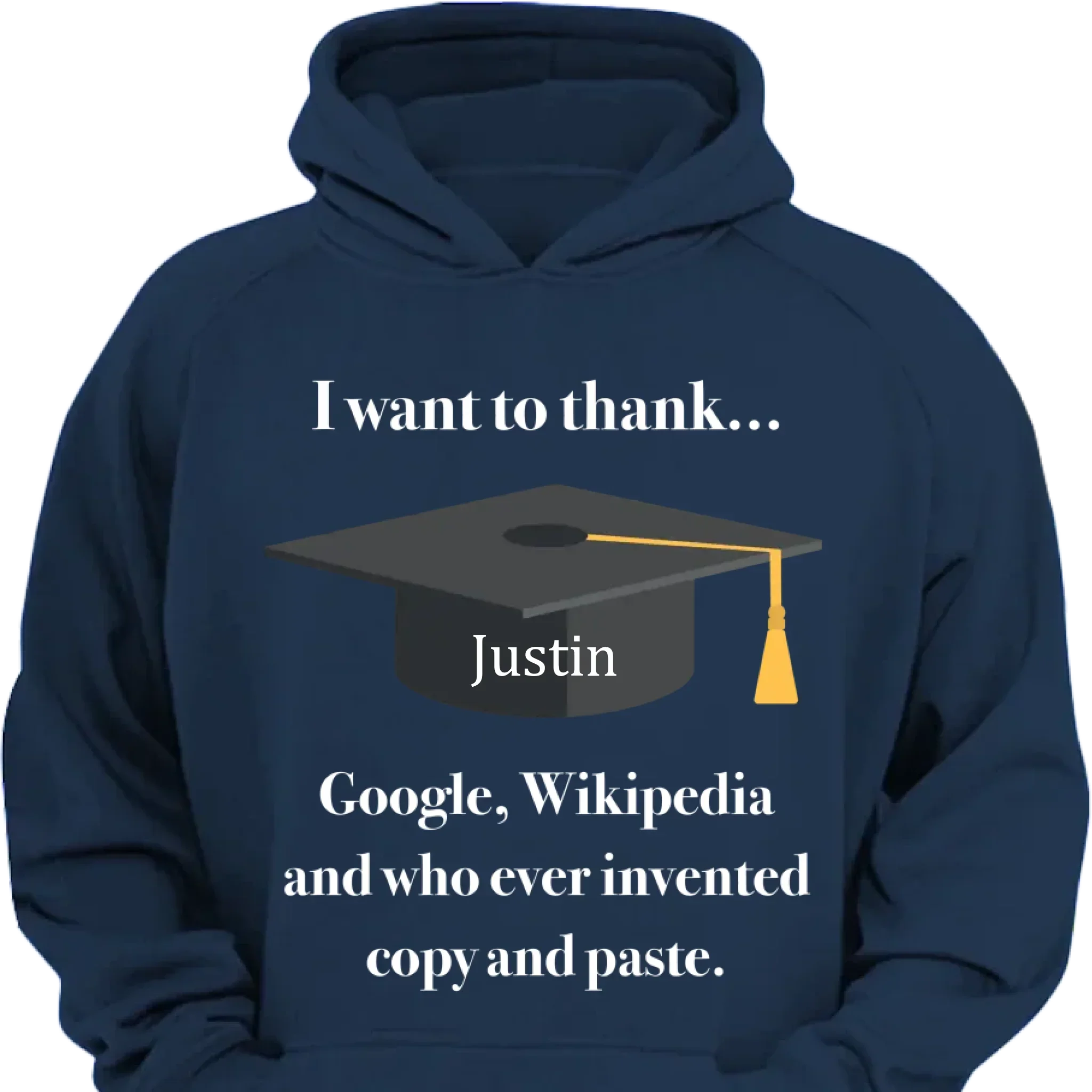 Customized Graduation T-shirts - Personalized Name Fun Graduation Text Clothing - Gift For Friend,Graduate,BFF,Roommate - Joliny