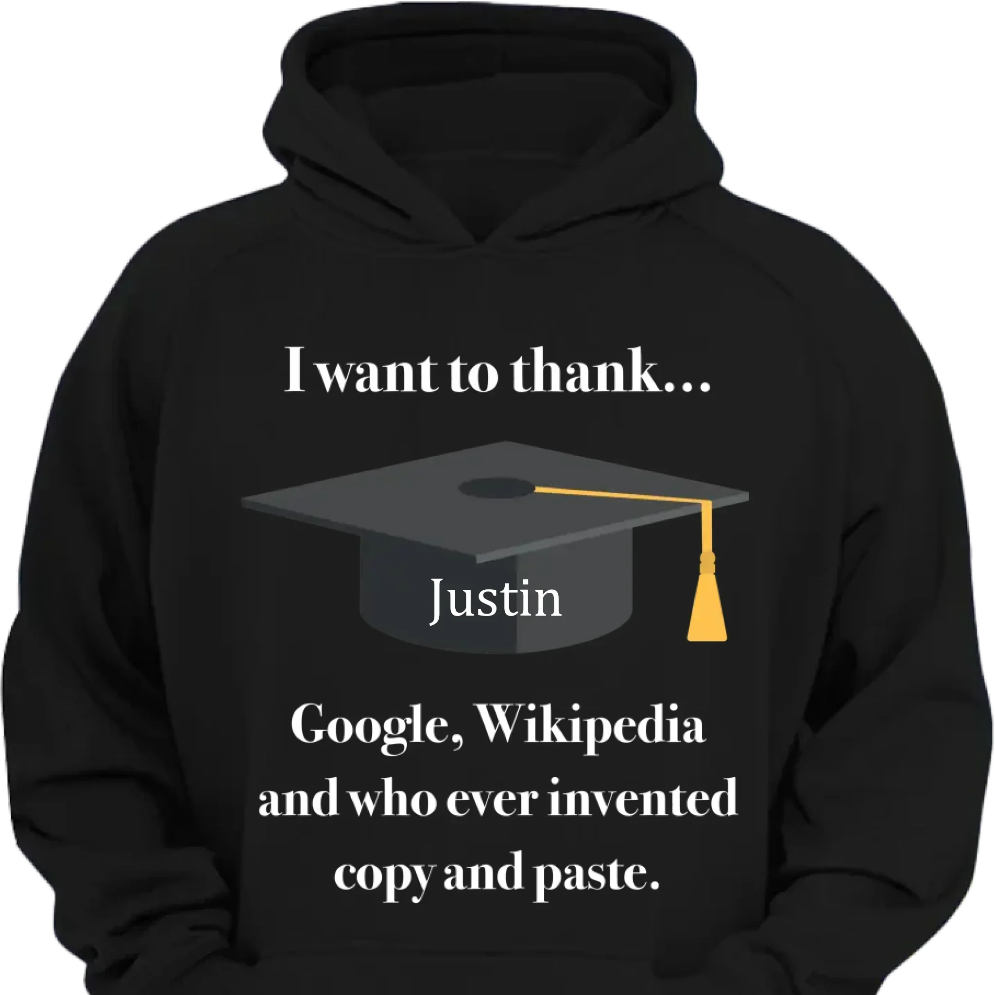 Customized Graduation T-shirts - Personalized Name Fun Graduation Text Clothing - Gift For Friend,Graduate,BFF,Roommate - Joliny