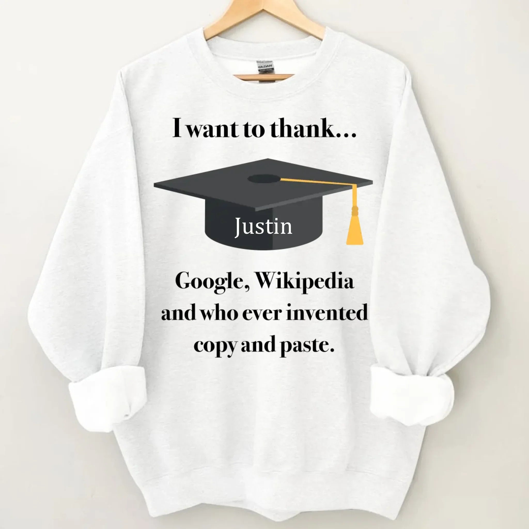 Customized Graduation T-shirts - Personalized Name Fun Graduation Text Clothing - Gift For Friend,Graduate,BFF,Roommate - Joliny