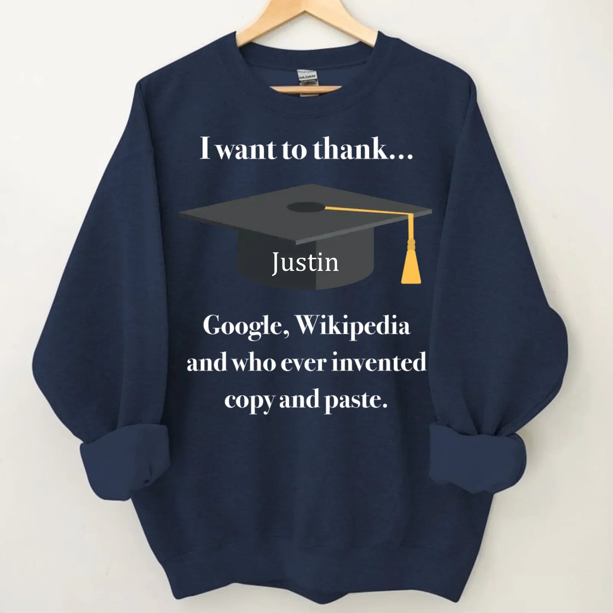 Customized Graduation T-shirts - Personalized Name Fun Graduation Text Clothing - Gift For Friend,Graduate,BFF,Roommate - Joliny