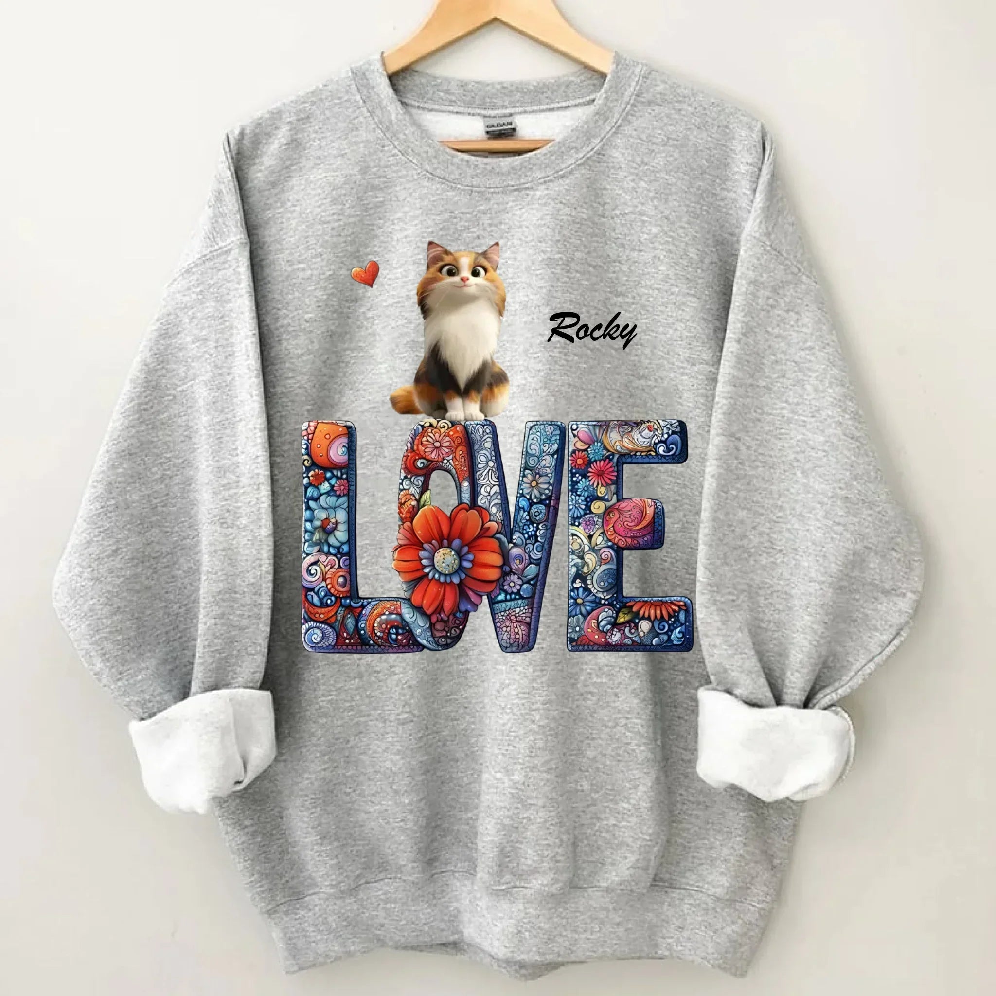 Mandala and Cat - Personalized Cat and Name Clothing - Gift For Family,Friend,Cat Lover,Cat Owner - Joliny