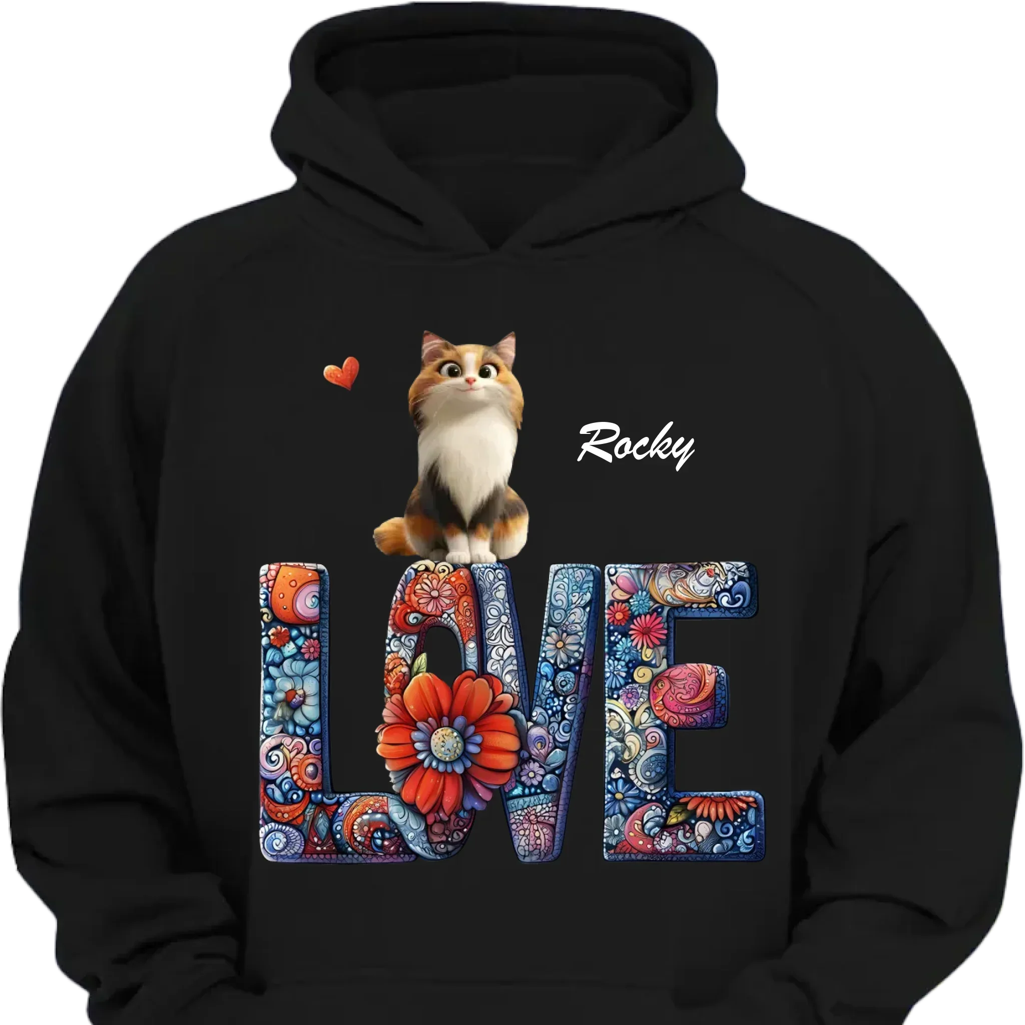 Mandala and Cat - Personalized Cat and Name Clothing - Gift For Family,Friend,Cat Lover,Cat Owner - Joliny