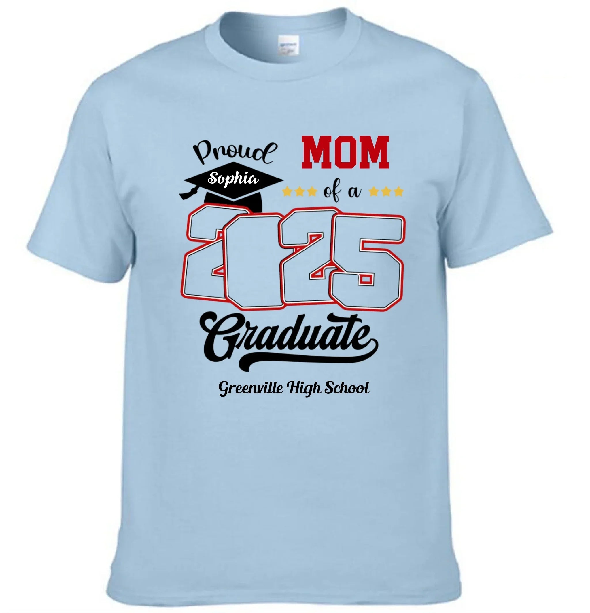 Custom Photo Proud Family Of A Class Of 2025 Graduate Senior - Personalized Graduation T-Shirt - Joliny