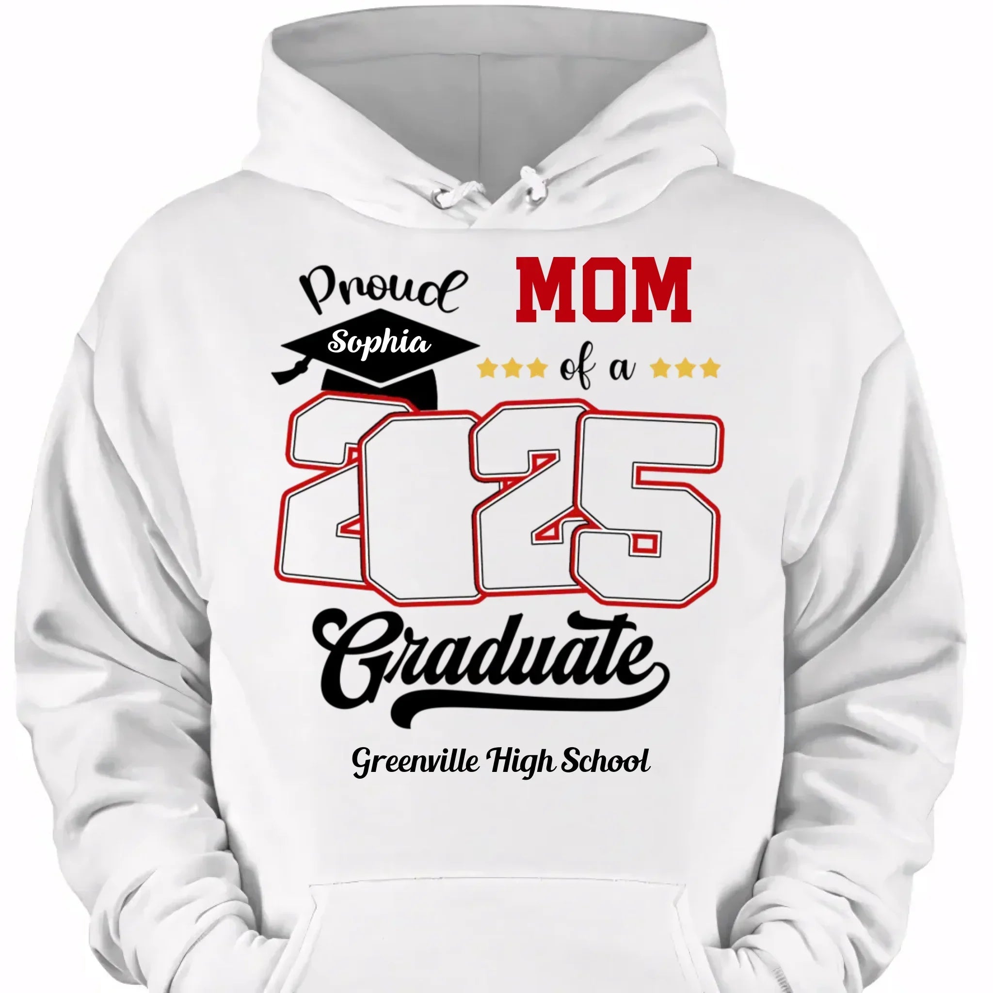 Custom Photo Proud Family Of A Class Of 2025 Graduate Senior - Personalized Graduation T-Shirt - Joliny